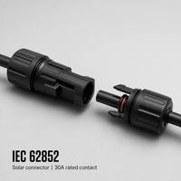 Kabel Ekstensi Panel Surya 4mm2 6mm2 Konektor Surya Pre-crimped Jantan Betina Sepasang 1500V DC Kawat PV Tembaga Berlapis Timah