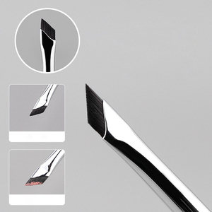 Bisel fino pelo sintético detalle hoz plano profesional tinte Etiqueta Privada ángulo ceja delineador lápiz ceja cepillo - Product Image 3