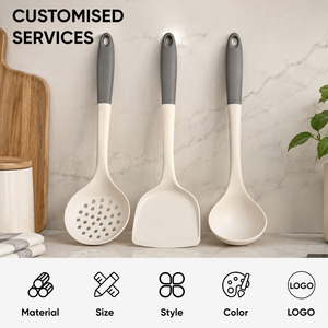 Juego de utensilios de cocina de silicona, espátula, cuchara y volteador con orificios, antiadherentes, de grado alimenticio, resistentes al calor 230°C ° C para Cocina Comercial y Hogar - Product Image 2