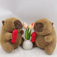 Porte-clés personnalisé en peluche super douce Capybara ou West Highland Terrier, rembourré en coton PP, jouet animal en peluche écologique, cadeau