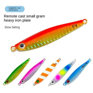 Leurre de pêche en mer Luya, type plaque en fer lourde de petite taille, à coulée lente, avec plaque laser, leurre dur, leurre bionique, couleur argent - Product Image 1