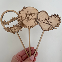 Décorations de gâteaux en bois personnalisées, style rustique campagnard, pour mariage, anniversaire, souvenirs, décorations de desserts, écologiques