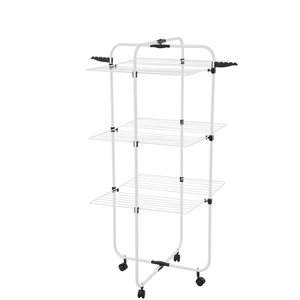 3-Tier Column Clothes Airer With Foldable Metal Frame 30M <b>Drying</b> Space Indoor Outdoor Use - Product Image 1