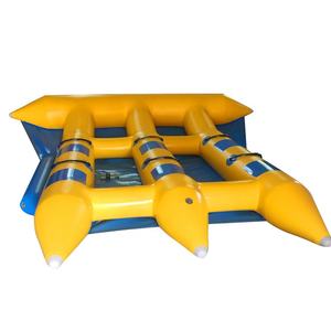 Bouée gonflable de sport nautique en PVC, modèle Flying <span class=keywords><strong>Fish</strong></span>, sans corde, capacité 5 personnes, bleue, pour bateaux - Product Image 5