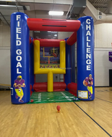 Grand jeu de football gonflable avec but et souffleur, jeu de tir au football gonflable