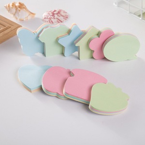Blocs-notes autocollants réutilisables en papier double-couches avec colle colorée et logo personnalisable pour fournitures de bureau - Product Image 1