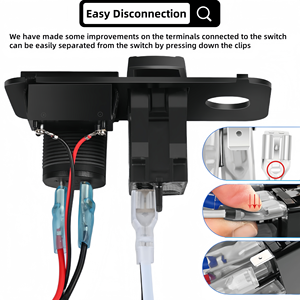 Golf Cart Switch Panel Console 9V-48V DC, Forward Reverse Switch USB Socket Voltmeter, Integrated Panel <strong>for</strong> EZGO TXT PDS Golf - Product Image 3