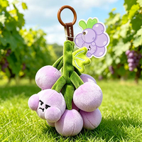 En gros, Porte-clés en peluche mignon en forme de kaki avec visage émotionnel, pendentif de sac en peluche douce pour cadeau de fête et d'anniversaire