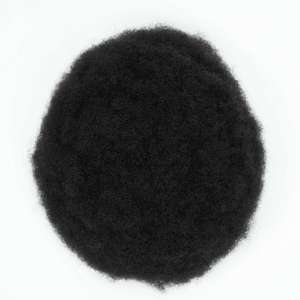 Prothèse capillaire indétectable pour homme, toupet afro en cheveux indiens Remy avec base PU + Mono, système capillaire afro - Product Image 3