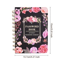 Carnet de notes A6 à spirale avec couverture rigide en PVC, 65 feuilles, étiquettes autocollantes, idéal pour le bureau et les cadeaux de papeterie