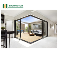 Lukliving porte coulissante en aluminium à rupture thermique extérieure avec stores entre les portes coulissantes en aluminium en verre