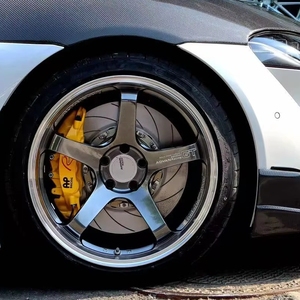 Jantes de course forgées concaves chromées argentées 5 branches 18x8.5 18x9.5 5x114.3 pour <span class=keywords><strong>A110</strong></span> RSX DC5 Z33 Z34 S15 GTR R34 - Product Image 1