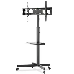 Rolling TV Cart with X-shaped Base Fits for 23-60 inch TVs Up to 40kg, MAX VESA 600x400