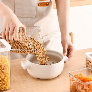 Vente en gros de pots de conservation transparents pour aliments secs, étanches à l'eau et aux insectes, pour céréales, collations, pâtes, etc. - Product Image 5