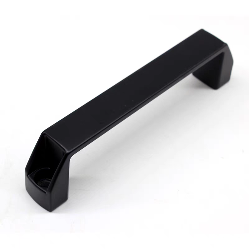 Nylon Plastic Handle Cabinet Black Plastic Rectangular Pull Handles