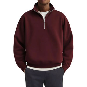 Sudadera Deportiva de Golf con Capucha y Cierre de Cremallera de Cuarto para Hombre, con Logotipo Personalizado Bordado, 100% Algodón, Invierno, ODM - Product Image 2