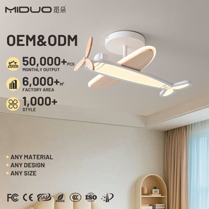 Plafonnier moderne en fer pour chambre d'enfant, design avion, AC 185-265V, <span class=keywords><strong>lustre</strong></span> LED pour chambre à coucher, salon, télécommande - Product Image 1