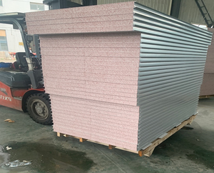 Panneau sandwich, <span class=keywords><strong>Plaque</strong></span> d'acier de couleur ignifuge et thermo-<span class=keywords><strong>isolante</strong></span>, Panneau sandwich en laine de roche - Product Image 5