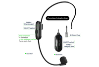 Microphone casque sans fil 2.4G Microphone professionnel mains libres pour l'enseignement