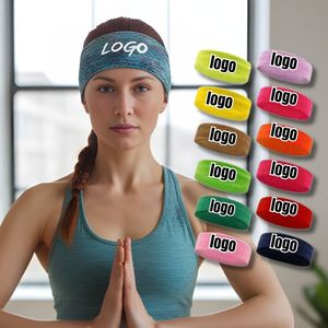 عصابات رأس نسائية فاخرة رفيعة وخفيفة الوزن للتمارين الرياضية واليوغا، مصنوعة من البوليستر والقطن، ماصة للعرق وقابلة للتنفس، بتصميم زهور مخصص - Product Image 1