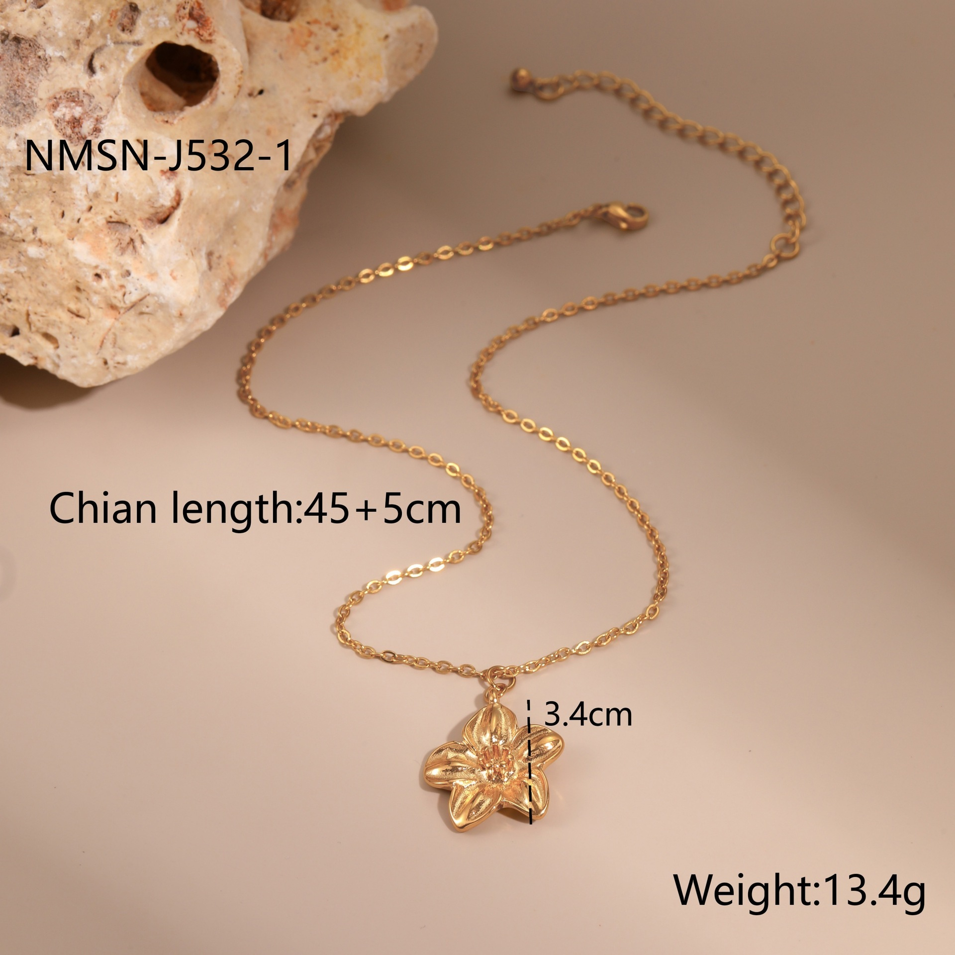 Nmn-j532-1 Large Flower necklace