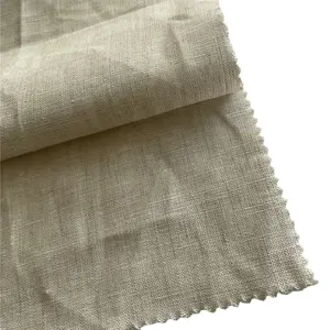 Naturel tissu cooler 100% lin brut tissu pour chemise avec des couleurs riches