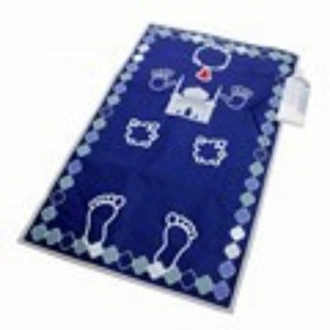 Tapis de prière intelligent pour enfants bleu foncé avec capteur tactile interactif, tapis de prière islamique éducatif électronique - Product Image 1