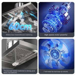Ventilador de ventilación de cocina para el hogar, campana extractora de alquiler de Casa de Gas, máquina de escape de humo Simple, succión grande para el hogar - Product Image 4