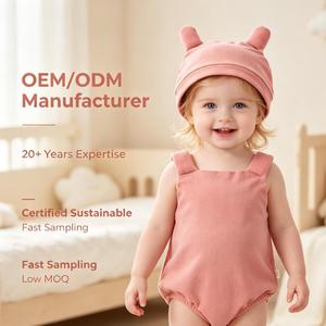 Articles pour bébés, vêtements pour bébés en gros, teinture végétale naturelle, quatre saisons, 4-6 mois, bonnets pour garçons et filles, uni, 100% coton, doux, mignons, chapeaux pour bébés - Product Image 1