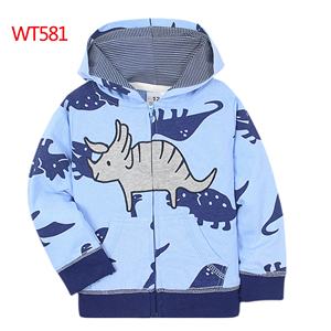 Nouveau Offre Spéciale nouveau-né Veste Zippée À Capuche Manches longues dessin animé Impression garçon fille vêtements coton bébé <span class=keywords><strong>manteau</strong></span> - Product Image 6