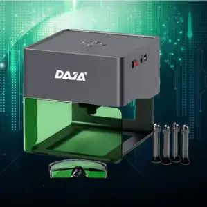 Daja dj6 thu nhỏ nhỏ nhà-cnc-mini kinh doanh corellaser cầm tay Hiển thị thiết bị Độ sâu bút Dog Tag máy khắc laser