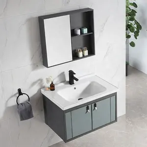 Vendita calda mobili da toilette in legno mobili da bagno mobili dal Design moderno e vanità lavabo da parete