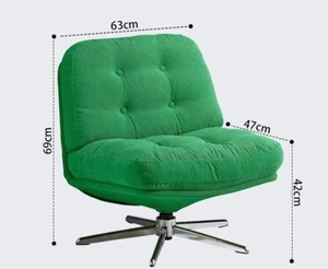 Sillón Giratorio Moderno de Tela, Sillón Mediano, Sillón Individual Giratorio Informal para el Hogar y Apartamento - Product Image 5