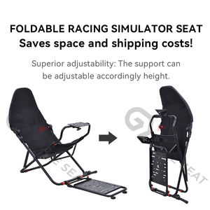Chaise de simulateur de conduite pliable GY018-3 siège de direction simulateur de course cockpit pratique pour la conservation pour <span class=keywords><strong>PC</strong></span>, Logitech - Product Image 2