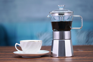 Nouvelle conception de cafetière à percolateur de style italien, en <span class=keywords><strong>verre</strong></span> transparent et en aluminium, cafetière à moka, 6 tasses à expresso - Product Image 5