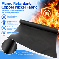 Tissu en cuivre nickelé ignifuge, tissu Faraday, bloque les signaux RF, WiFi, RFID, EMF, matériau de protection contre les fuites de signaux radiants