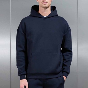 เสื้อฮู้ดดี้ผู้ชายแบบสวมหัว ผ้าฟลีซหนานุ่ม 350 กรัม รุ่นใหม่ ปี 2025 ทรงหลวม ไหล่ตก ไม่มีลาย - Product Image 5