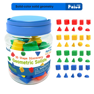 Insegnamento della prima educazione aiuta giocattoli geometrici tridimensionali giocattoli matematici per bambini per migliorare la cognizione - Product Image 6