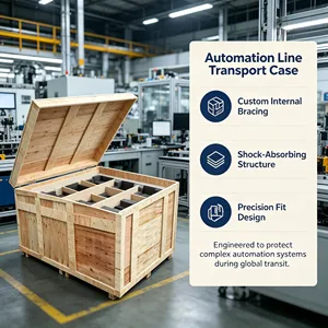 Quick Assembly Fumigation Free Wooden <b>Crate</b> Automation Production Line Equipment Ocean Container Loading Transport Case - Product Image 5