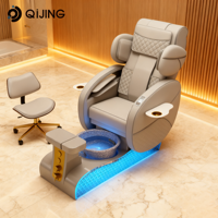 Fauteuils de Massage Électriques de Pédicure Style Européen Fauteuil Spa pour Pieds à Lumière Flottante Ensemble de Fauteuils Manucure Pédicure pour Salon de Beauté
