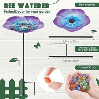 Stock disponible du fabricant : Grand bain d'oiseaux en métal en forme de fleur, simple, pour jardin et cour, également mangeoire décorative