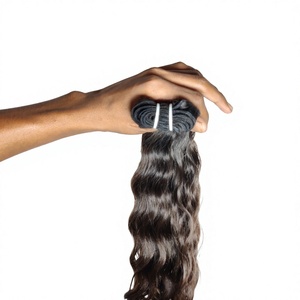 Extensiones de Cabello Humano Indio Remy Virgen 100% Natural, Doble Trama a Máquina, Sin Procesar, 100g, Todos los Colores Disponibles, Largo y Ondulado - Product Image 1