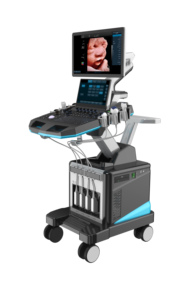 Kualitas tinggi jenis troli perangkat medis <span class=keywords><strong>128</strong></span> elemen pemeriksaan 19 tampilan LED warna <span class=keywords><strong>Ultrasound</strong></span> - Product Image 3