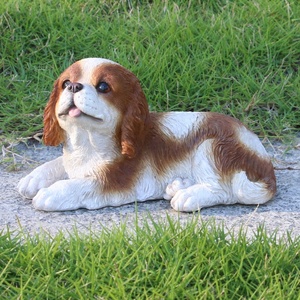 En gros réaliste mignon charles <span class=keywords><strong>chien</strong></span> figurine résine ornement de jardin sculpture en fibre de verre <span class=keywords><strong>chien</strong></span> % - Product Image 1