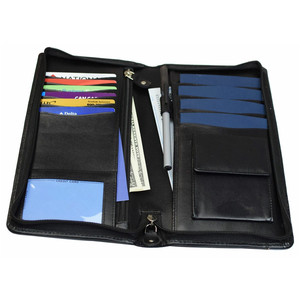 Zip-Around Genuine Leather Mens Traveling Hidden Multiple <strong>Passport</strong> Wallet <strong>Travel</strong> <strong>Bag</strong> - Product Image 1