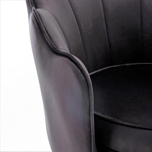 Silla de ocio moderna sin brazos para el hogar, tapizada en terciopelo, tipo barril, elegante, funcional y de lujo, al por mayor y a bajo precio. - Product Image 5