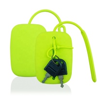 Porte-clé Compact en Silicone, 1 pièce, étui de créateur, pochette portefeuille à chaîne, porte-cartes de crédit