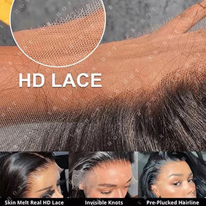 Trong Suốt Sóng Nước 13X6 Ren Phía Trước 360 Ren Tóc Giả Xoăn Cho Phụ Nữ Tóc Con Người Preplucked 13X4 Sâu Sóng Tóc Giả - Product Image 4