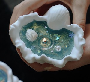 شمعة عطرية على شكل صدفة البحر، زينة إبداعية، شمع هلامي، هدايا مخصصة للشركات، تذكارات، ديكور للأثاث - Product Image 1