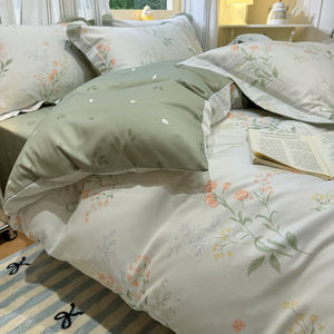 Copripiumino moderno Queen Size set di biancheria da letto 100% cotone con <span class=keywords><strong>motivi</strong></span> floreali Design stampato stagione autunnale - Product Image 4